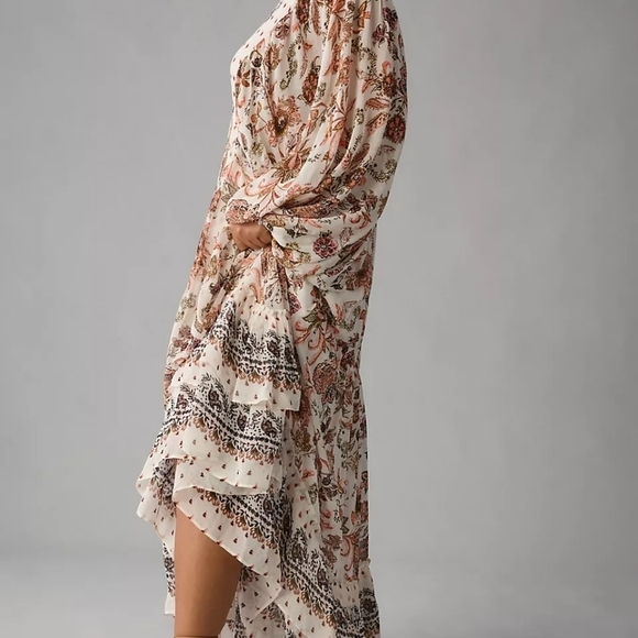 Anthropologie V-neck Long Sleeve Dress - Picture 8 of 16